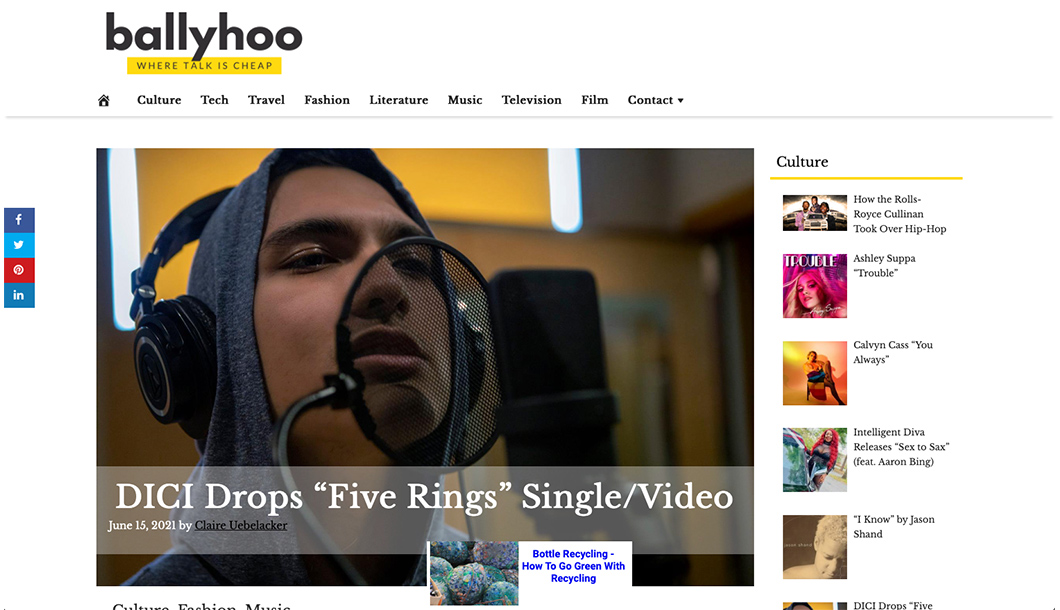 DICI Drops Five Rings Single/Video