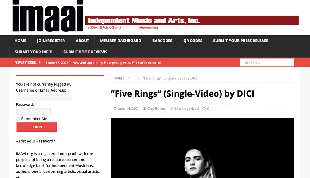 Five Rings Single-Video by DICI