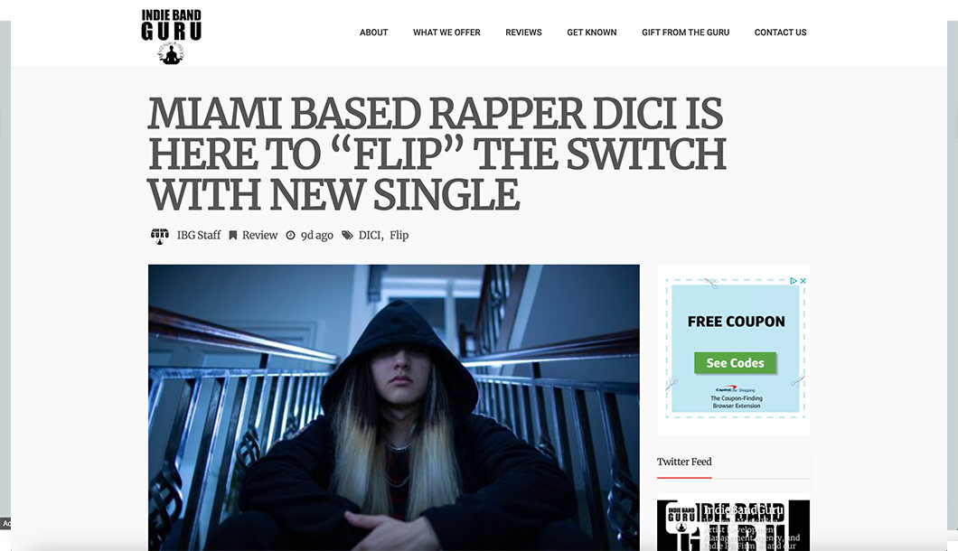 Miami based rapper DICI is here to FLIP the Switch with new single