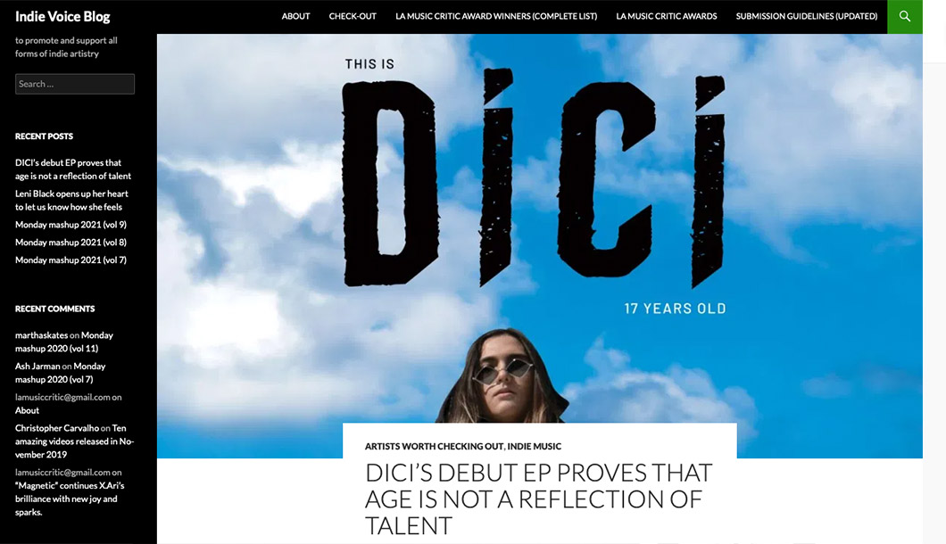 DICI’S DEBUT EP PROVES THAT AGE IS NOT A REFLECTION OF TALENT